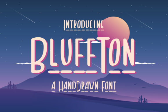 Bluffton: A Tall Trendy Display Font for Modern Branding