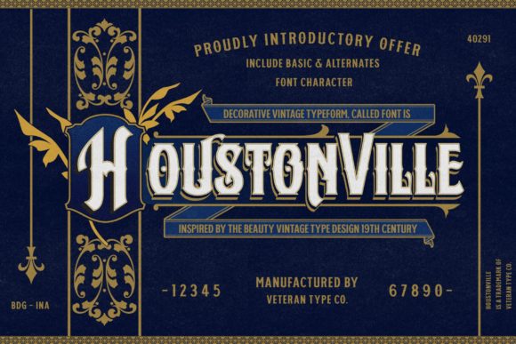 Houstonville Font: Bold Vintage Style for Your Brand