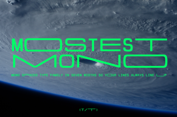 Mostest Mono Spaced Typeface for Editorial Design