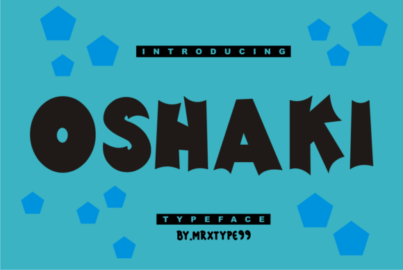 Oshaki: A Bold Display Font for Handmade Labels & Printables
