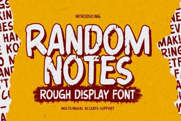 Random Notes: A Handmade Display Font With Editorial Warmth